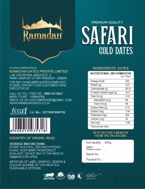 Safari Gold Dates 500gm - Image 2
