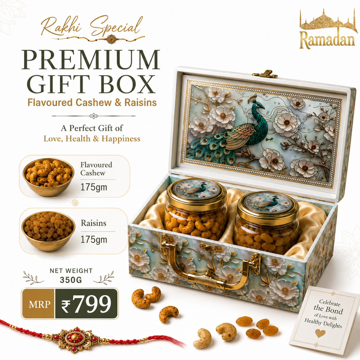 Rakhi Cashew & Raisin Gift Box 350g