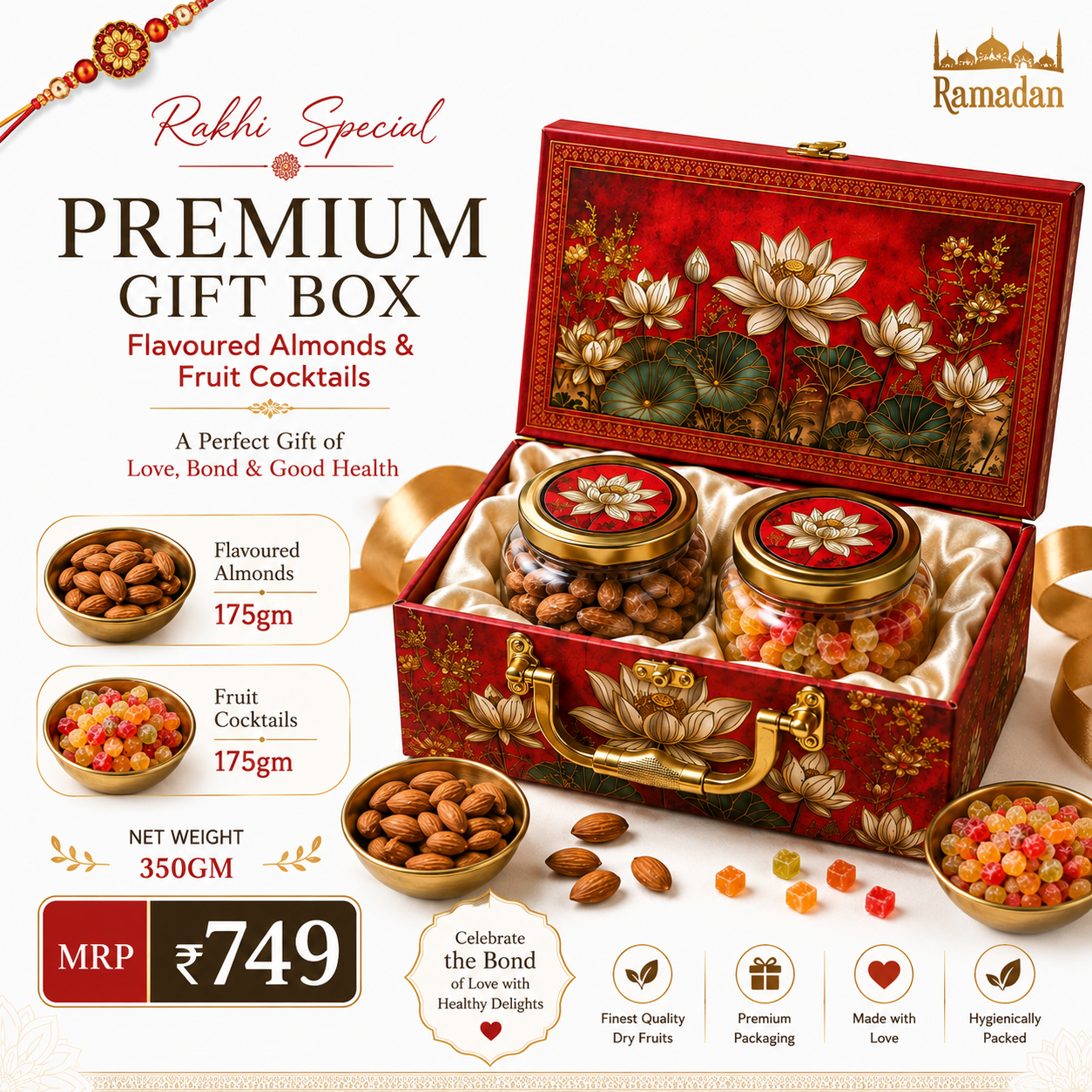 Rakhi Almond Delight Gift Box 350g