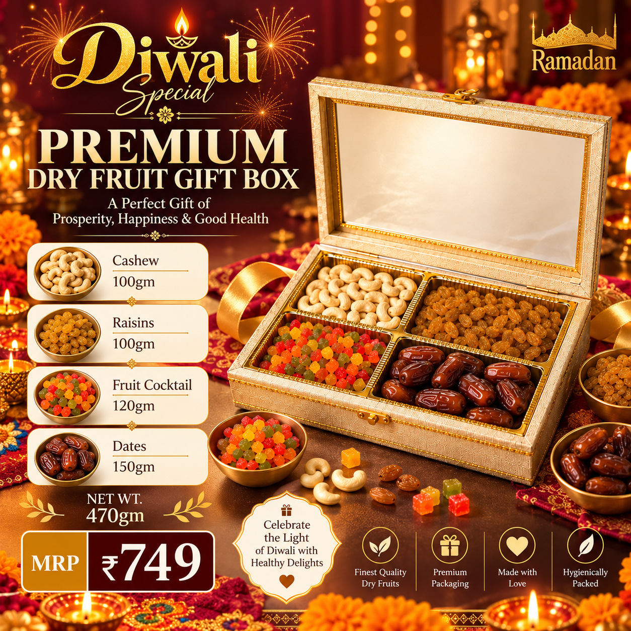 Diwali Golden Delight Box 470g